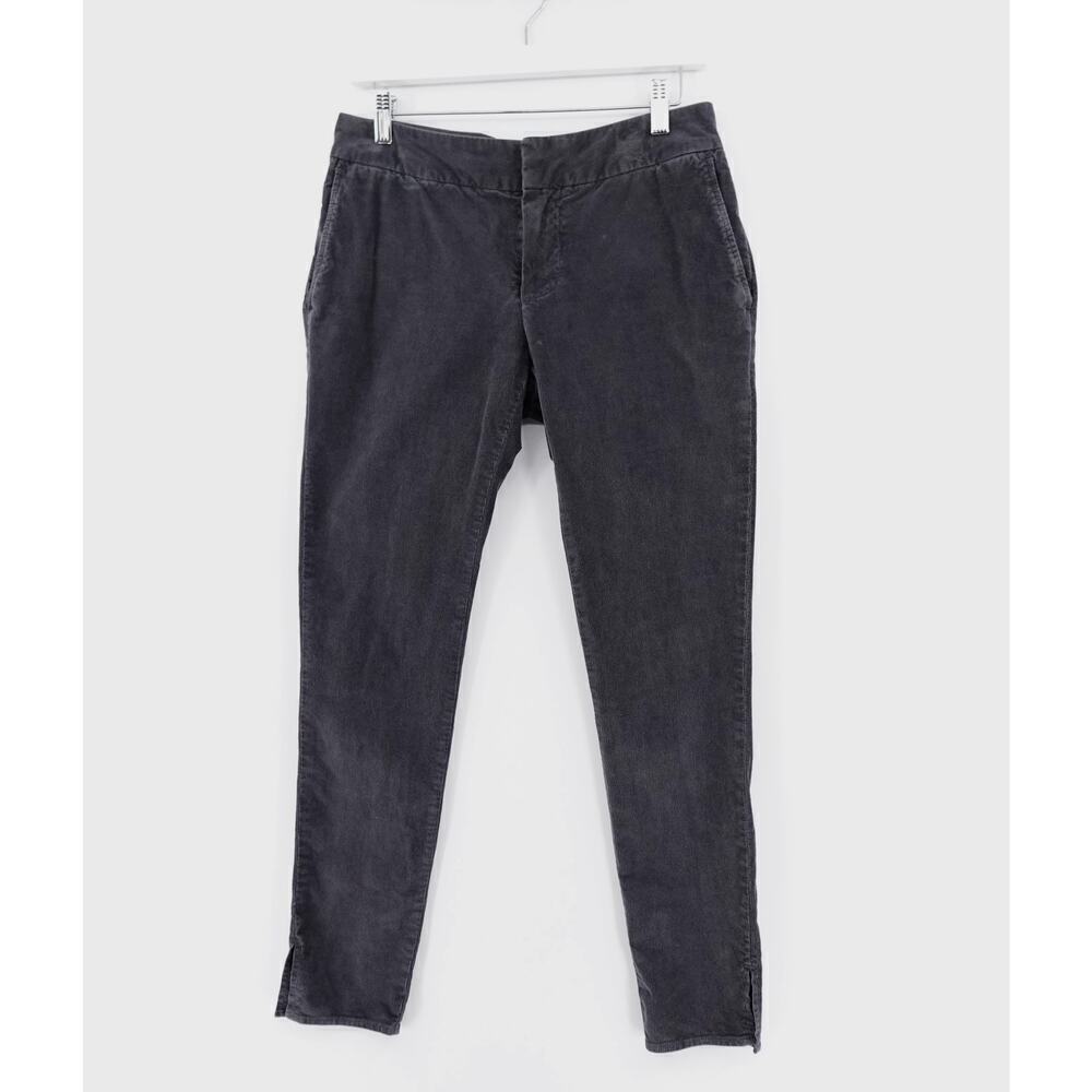 James Perse Corduroy Pants Womens‎ 27 Gray Split Hem Skinny Minimalist Office